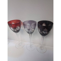 VERRE CRISTAL COLORÉ 