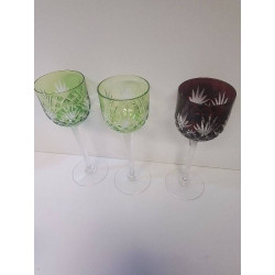 VERRE CRISTAL COLORÉ 