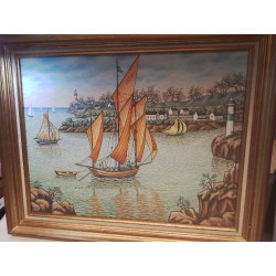 HUILE SUR TOILE BRETAGNE...