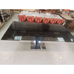 TABLE NAOS VERRE FUMÉ +...