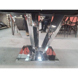 TABLE NAOS VERRE FUMÉ + ALLONGES