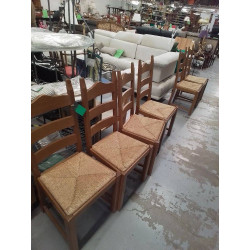 LOT DE 4 CHAISES ASSISES...