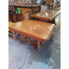TABLE ART DECO BOIS MASSIF 