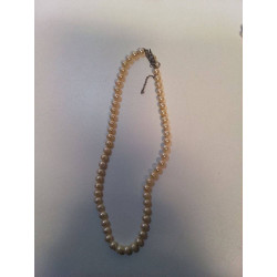 COLLIER PERLES ET ARGENT 925