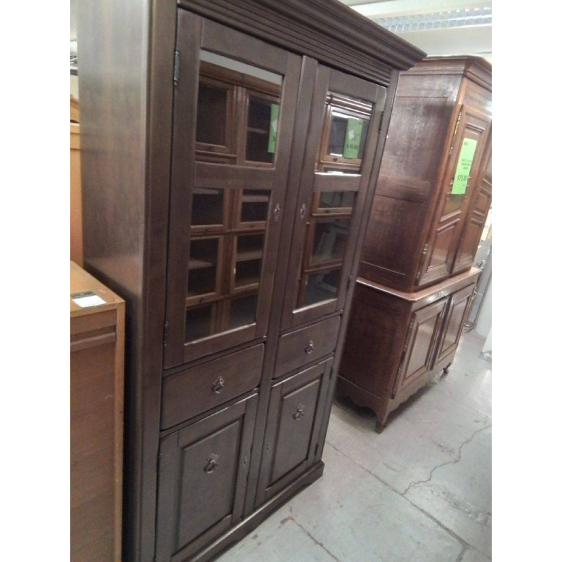 VITRINE 4 PORTES 2 TIROIRS 