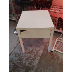CHEVET MÉTAL BLANC 1 TIROIR 