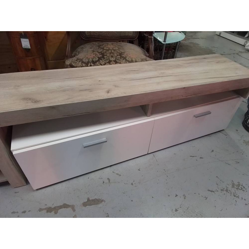 MEUBLE TV LAQUÉ BLANC 