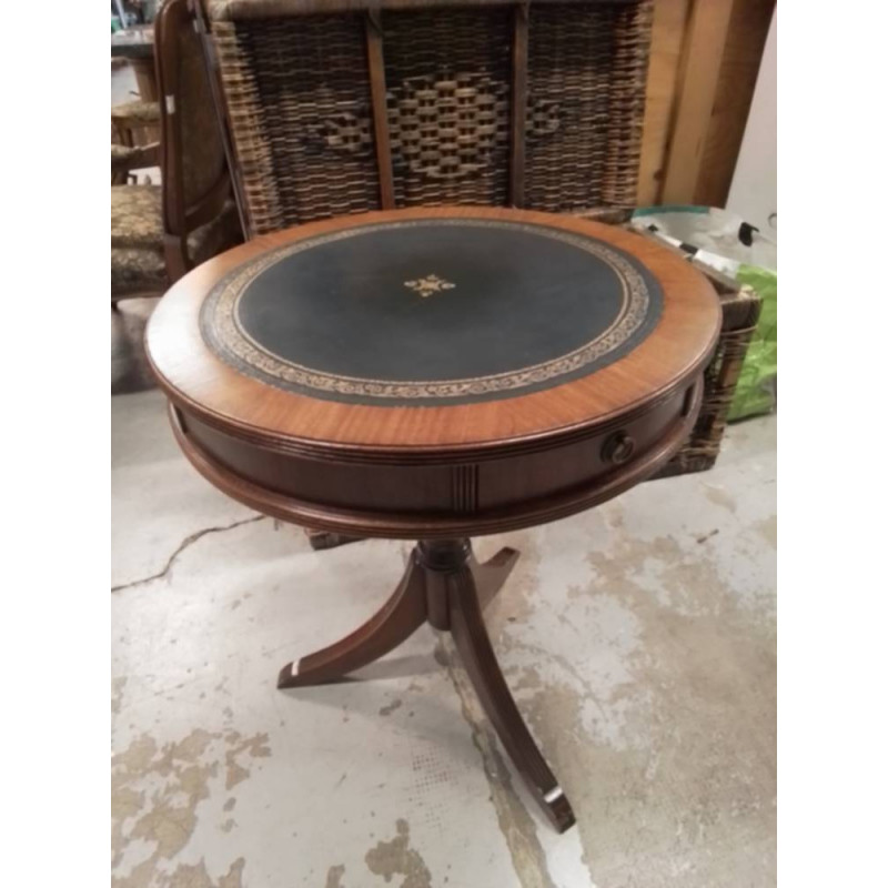 GUÉRIDON STYLE ANGLAIS 2 TIROIRS 