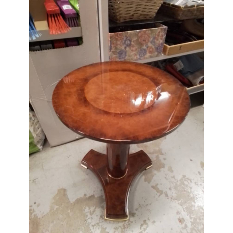 GUÉRIDON TURRI PLACAGE LOUPE 