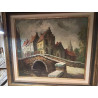 HUILE SUR TOILE PONT SANS SIGNATURE