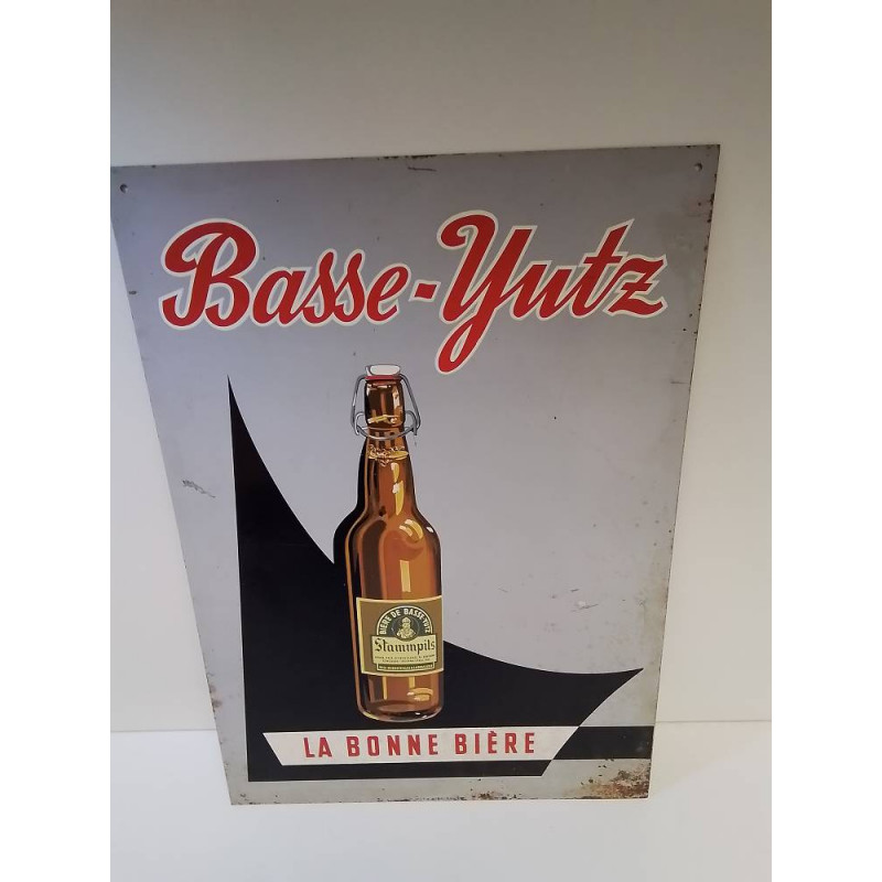 PLAQUE PUBLICITAIRE TOLE BASSE YUTZ