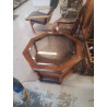 TABLE BOIS ET VERRE OCTOGONAL 
