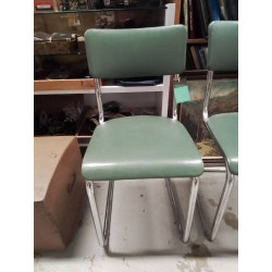 CHAISE VISITEUR SKAI VERT 