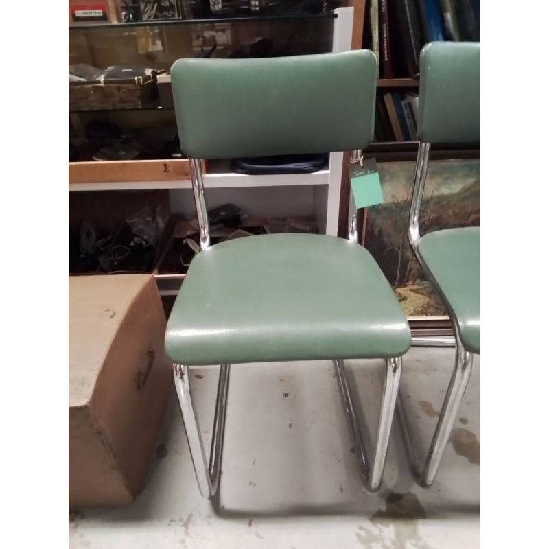 CHAISE VISITEUR SKAI VERT 