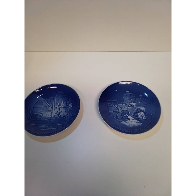 LOT ASSIETTES BLEU COPENHAGEN