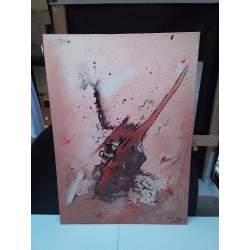 TOILE MODERNE TON ROSE 