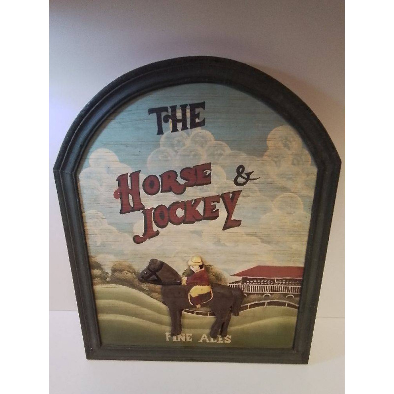 TABLEAU BOIS HORSE JOCKEY