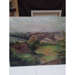 HUILE SUR TOILE PRAIRIE 