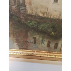 HUILE SUR TOILE LUXEMBOURG SIGNÉE 