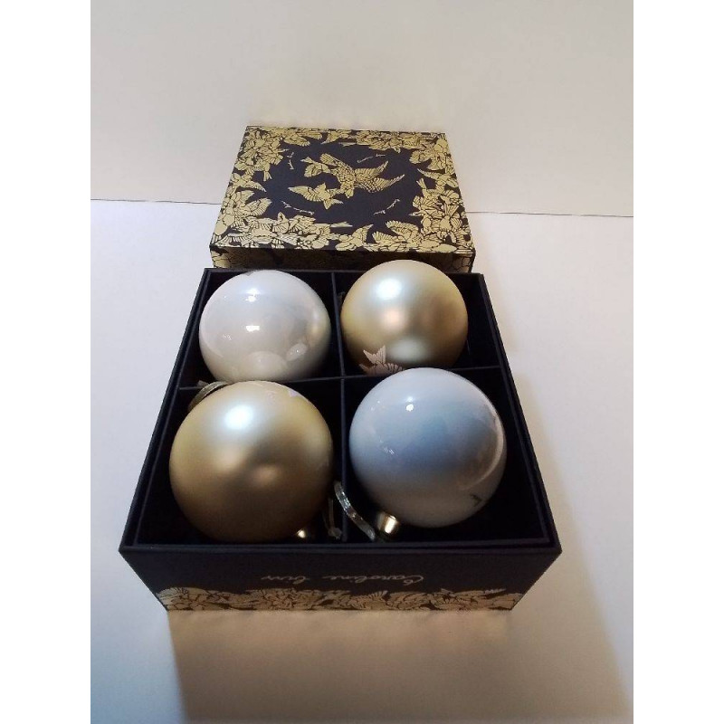 LOT DE 2 BOITES BOULES DE NOEL CAROLINE BISS
