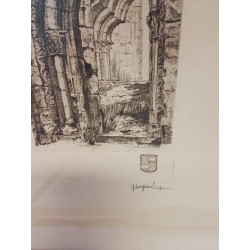 GRAVURE CHATEAU DE VIANDEN JULIEN LEFEVRE