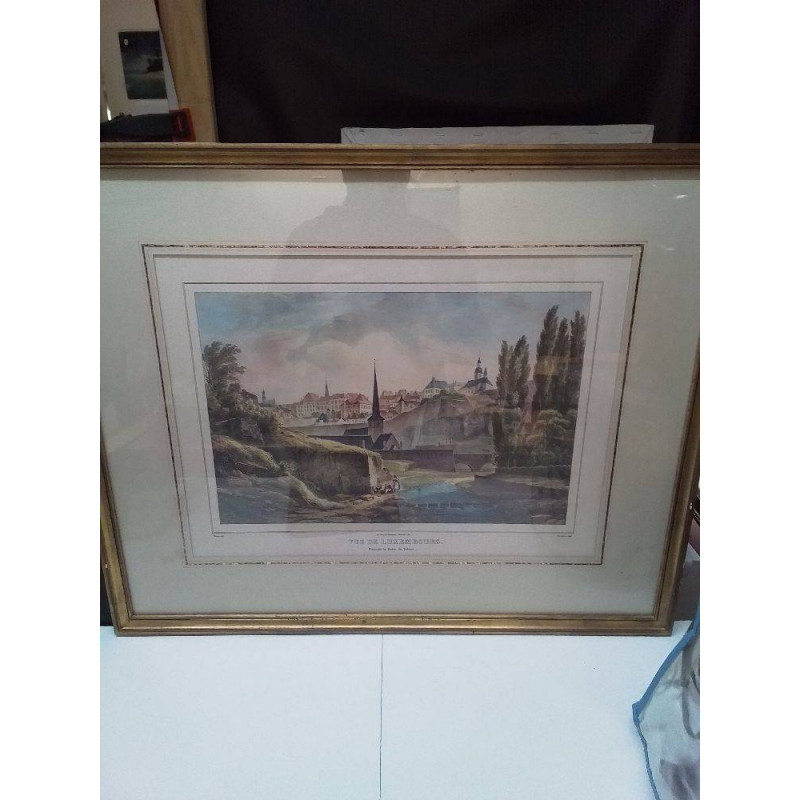 ESTAMPE VUE LUXEMBOURG 