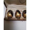 LOT DE SALIERES PORCELAINE DECOR DORÉ 