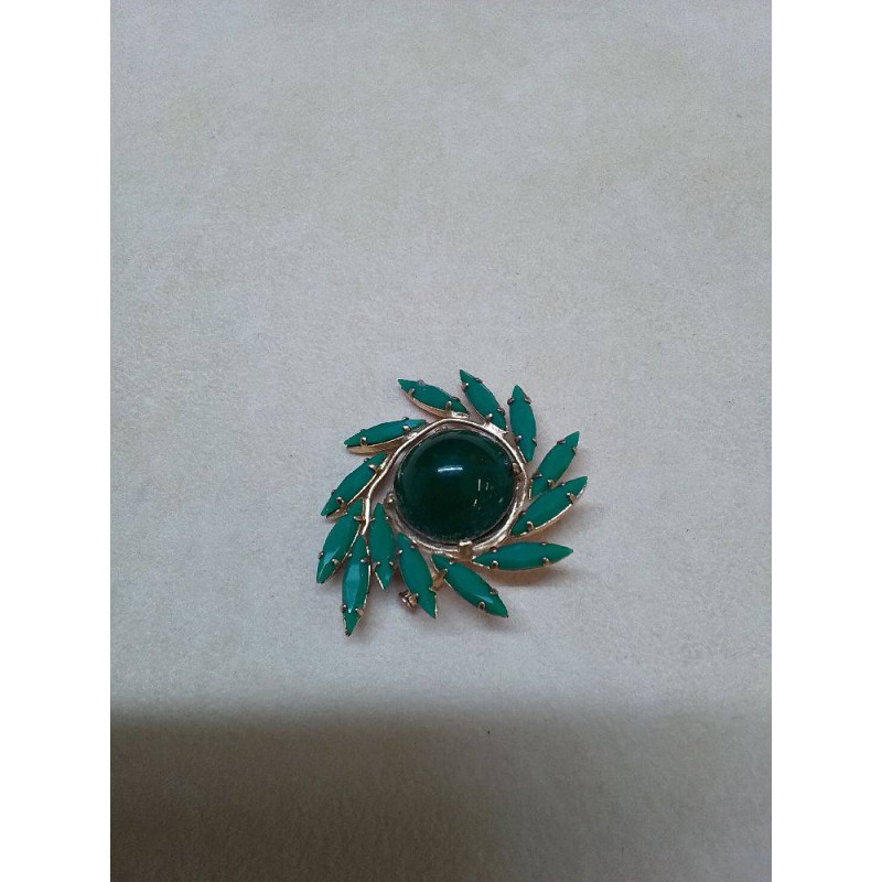 BROCHE VINTAGE EN MÉTAL DORÉ 