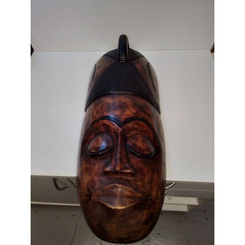 MASQUE AFRICAIN BOIS GRAND MODÈLE 
