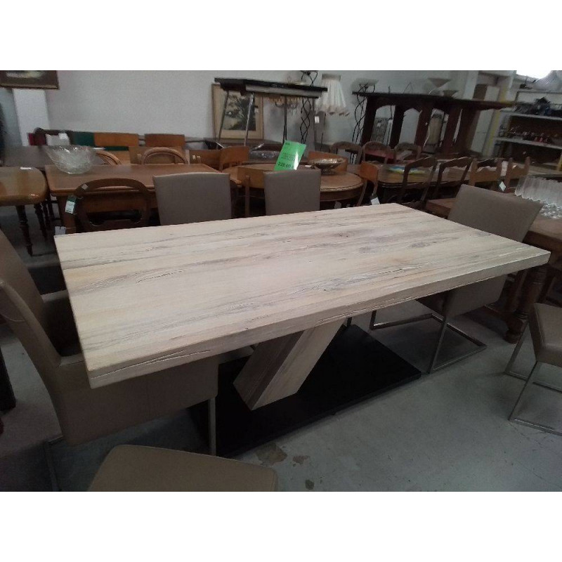TABLE RECTANGULAIRE BOIS BLANCHI