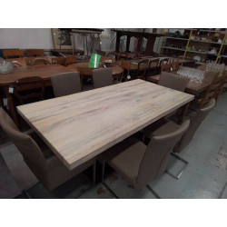 TABLE RECTANGULAIRE BOIS BLANCHI