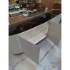 BUFFET BAS CANTORI METAL FINITION ARGILE ET MIROIR FUMÉ 