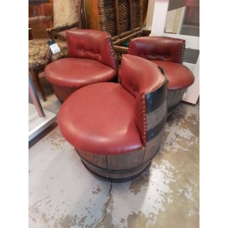 CHAISE/TABOURET TONNEAU 