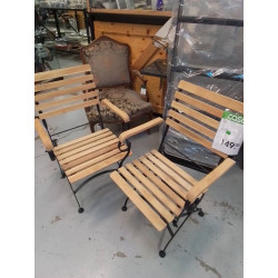 FAUTEUIL PLIANT BOIS ET METAL 