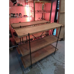 ÉTAGÈRE OUVERTE BOIS ET METAL 