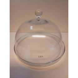 PLATEAU ET CLOCHE EN VERRE...