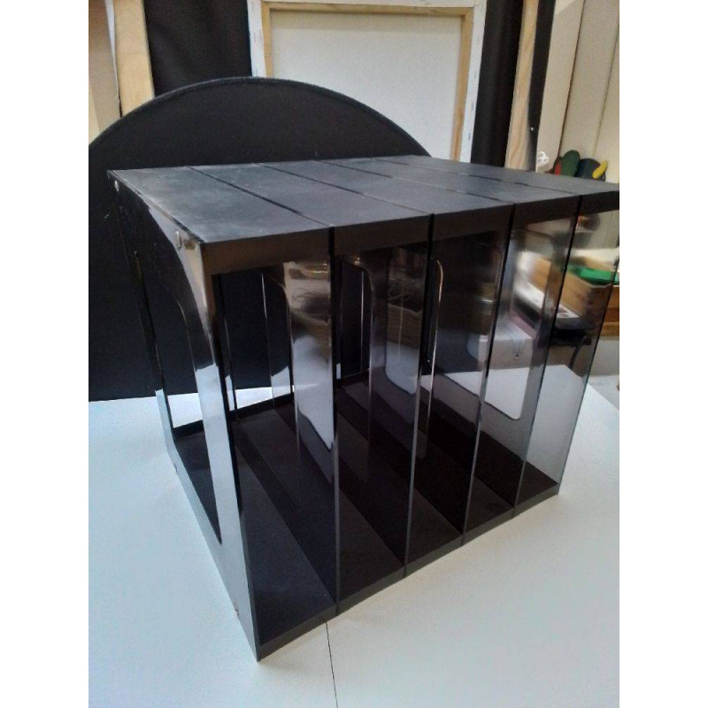 RANGEMENT LP PLEXIGLAS FUMÉ 