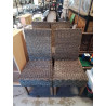LOT DE 4 CHAISES ROTIN