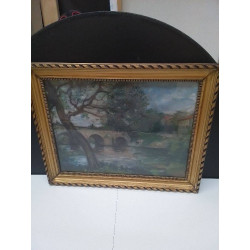 HUILE SUR CARTON SIGNEE MAHLER