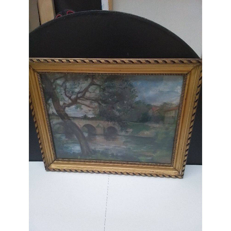 HUILE SUR CARTON SIGNEE MAHLER