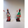 COUPLE DE STATUETTES COLORÉES 