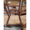 LOT DE 4 CHAISES ASSISES PAILLÉES 