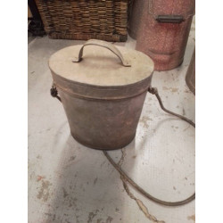 POUBELLE PM ANCIENNE EN ZINC 