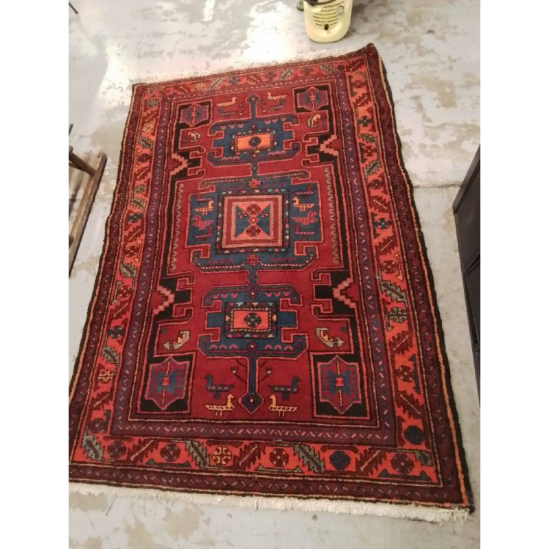 TAPIS ORIENT ROUGE BLEU 130X200