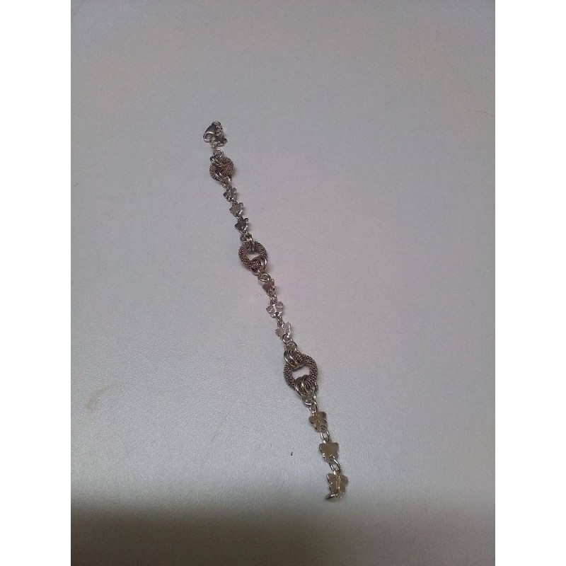 BRACELET ARGENT PAPILLONS FERMOIR HS