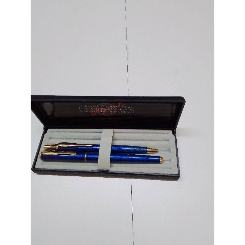 PARRURE STYLOBILLE + STYLO PLUME INOXCROM 