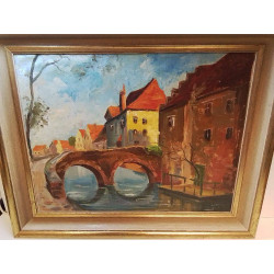 HUILE SUR PANNEAU SIGNÉE...