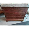 COMMODE ANCIENNE DESSUS MARBRE EN L’ÉTAT
