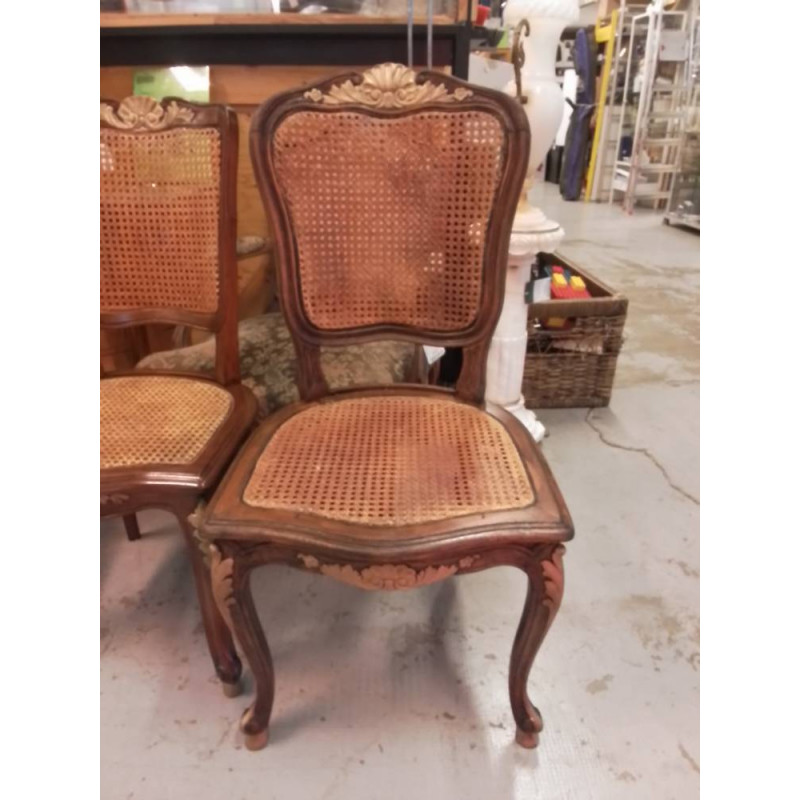 LOT DE 4 CHAISES RESTAURÉES