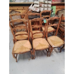 LOT DE 6 CHAISES ASSISES...